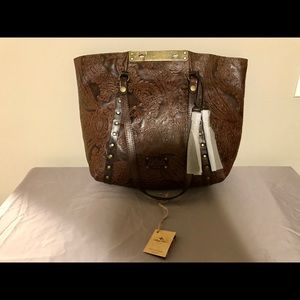 Patricia Nash Benvenuto Tooled Tote NEW WITH TAGS